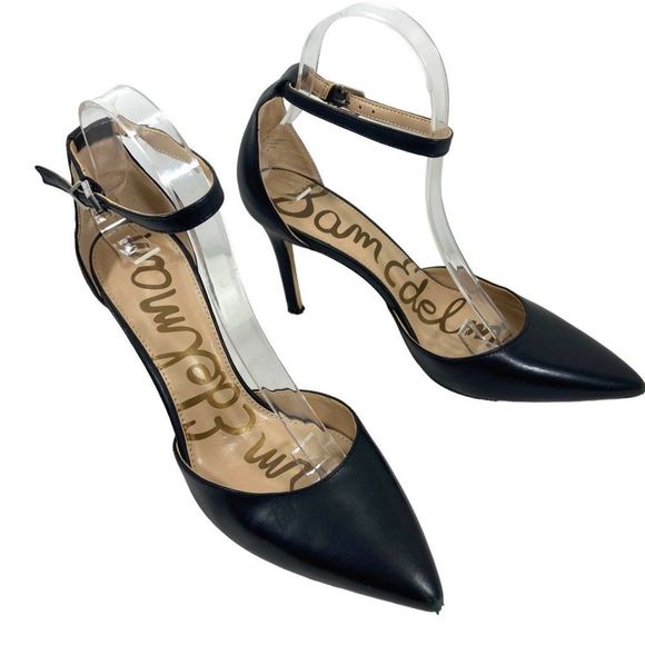 Sam Edelman Shoes - Sam Edelman Harlow Black Ankle Strap Heels Pumps EUC/ 8